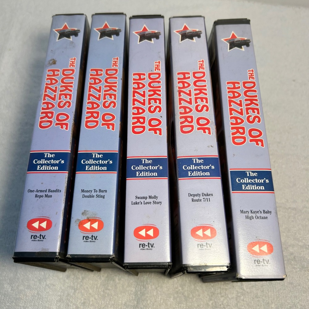 Dukes of Hazzard Collectors Edition VHS Set 5 Tapes Columbia House Re-TV 1997